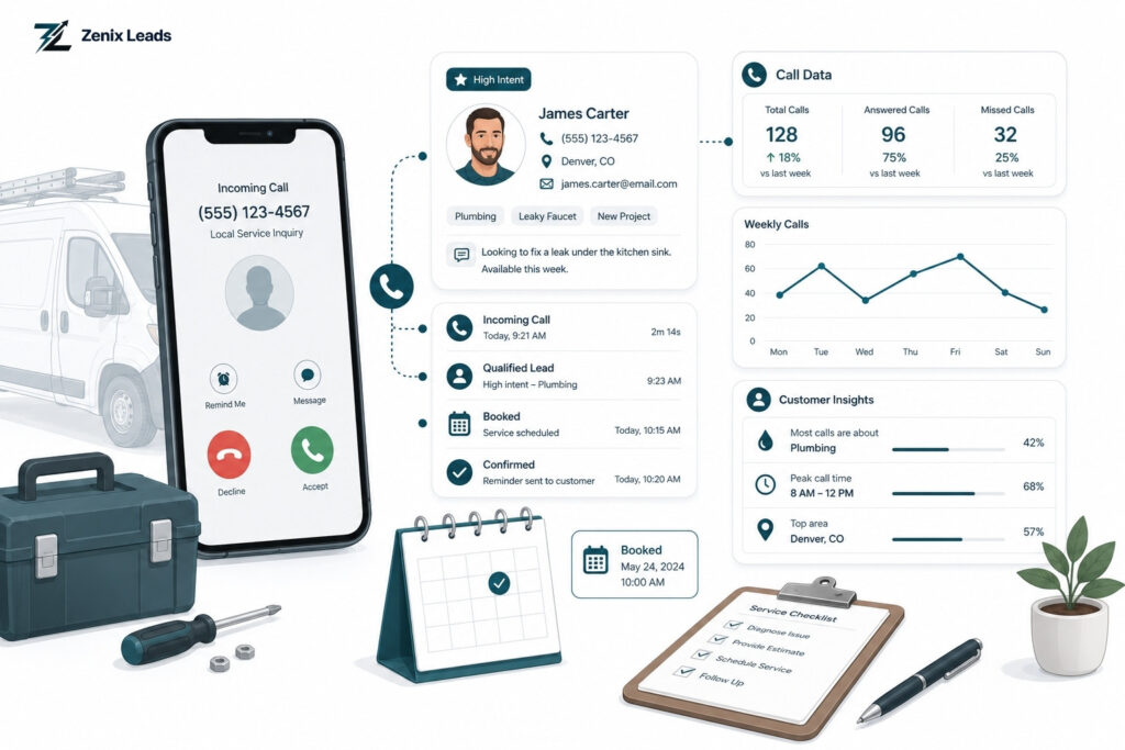 local service business phone data and customer insights