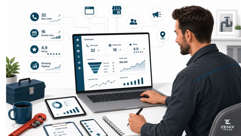 Plumber generating leads for business growth