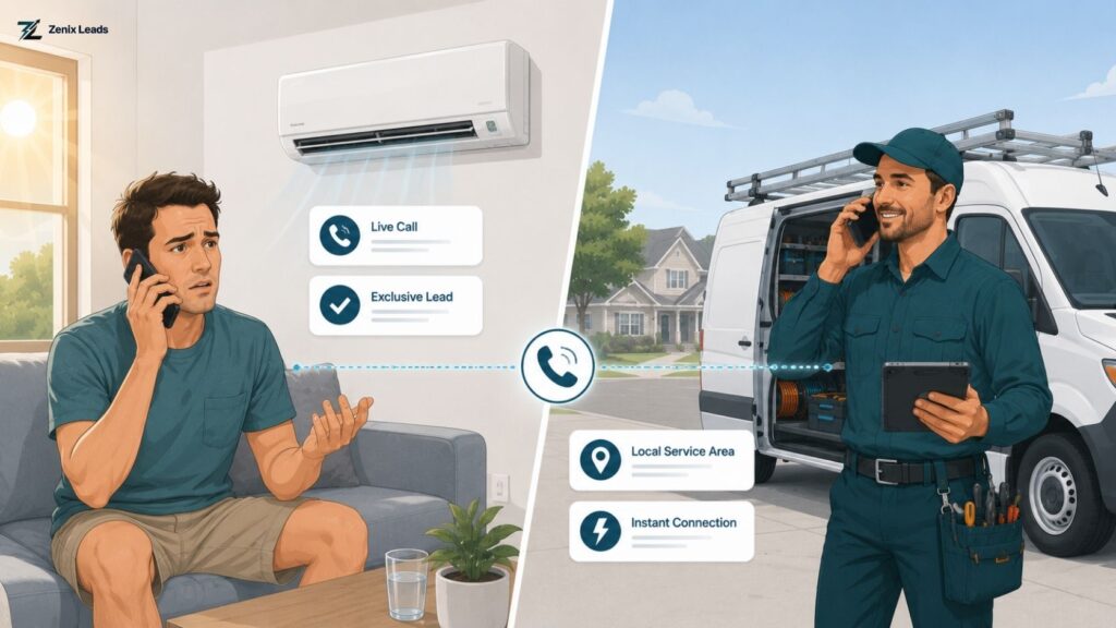 Pay per call HVAC lead generation exclusive live calls