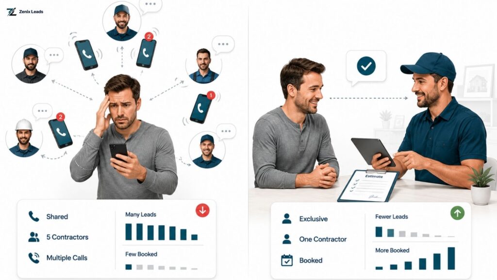 Homeowner receiving multiple calls from shared lead contractors